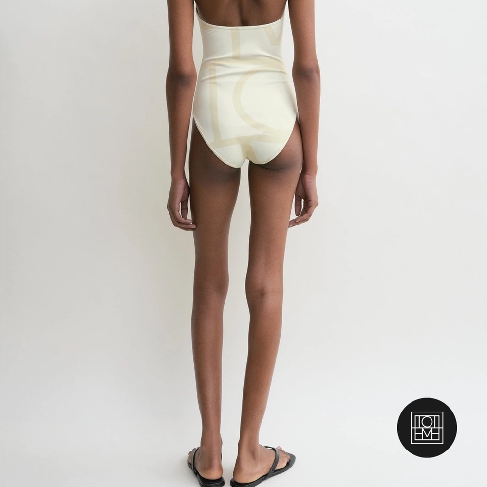 Toteme one-piece Monogram strapless swimsuit NWT - Picture 7 of 9